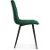 Stool on a metal frame chilli to metal/velor, black/green 44x50x85 cm