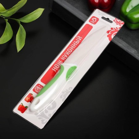 Knife ceramic shade "Capter", blade 13 cm, green color-2