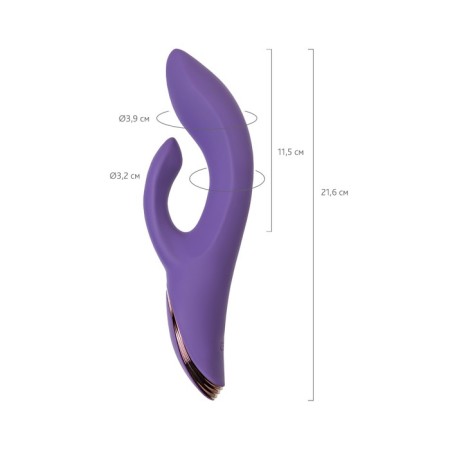 Vibrobler with the Come-Hither Jos Fingie function, 21.6 cm, silicone, purple color-9