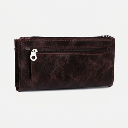 Women's wallet with lightning, brown color-1
