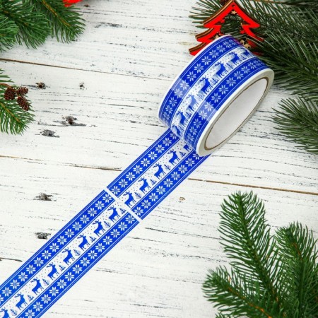 New Year's adhesive tape with the logo "Olenelki -binding 2", 48 x 45 m, 45 μm