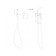 ABBER EMOTION AF8826B bidet, with hygienic shower, hose 150 cm, black
