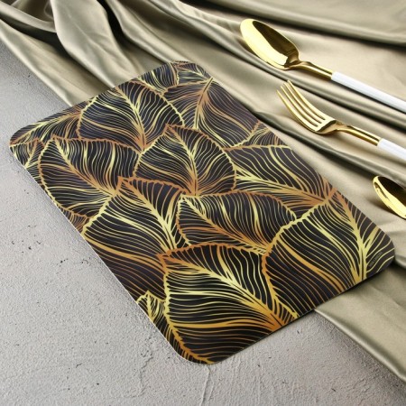 Board Plastic Tropical Leaf Green, 30x20 cm-2