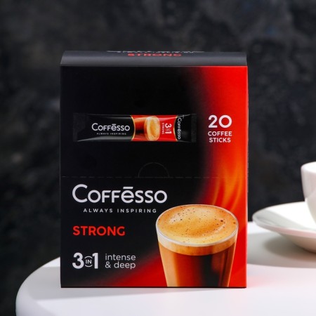 Coffesso coffee drink "Soluble coffee Strong 3B1". 15 g-1
