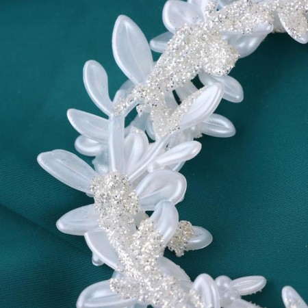 Christmas tree decoration "Vein Shine" 11 cm, white-1