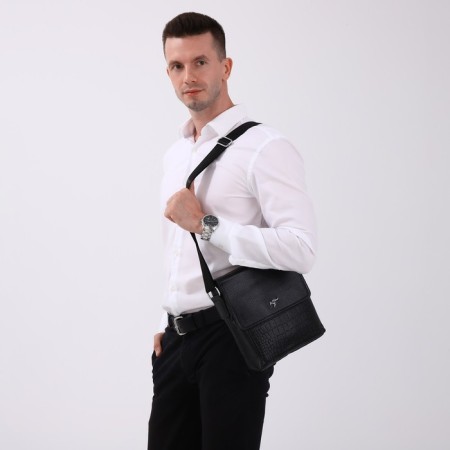 Male bag, black color-7