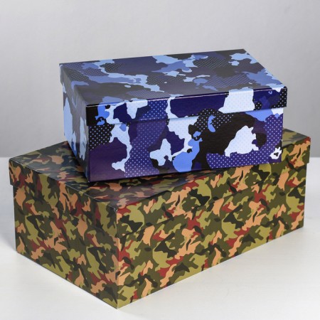 A set of boxes 10 in 1, gift packaging, “khaki”, 12 x 7 x 4 - 32.5 x 20 x 12.5 cm-1