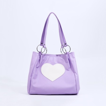 Bag-shop with zipper color purple