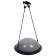 Half -sphere Bosu is gymnastic, with a pump, 46x20 cm, gray color