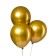 Latex ball 9 "Chrome", metal, set of 100 pcs., Golden color