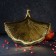 Ceramic serving dish "Golden Leaf", 23 × 23 cm, gold color