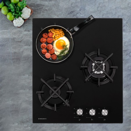 Hon surface Delvento V45N35S001, gas, 3 burners, black-4