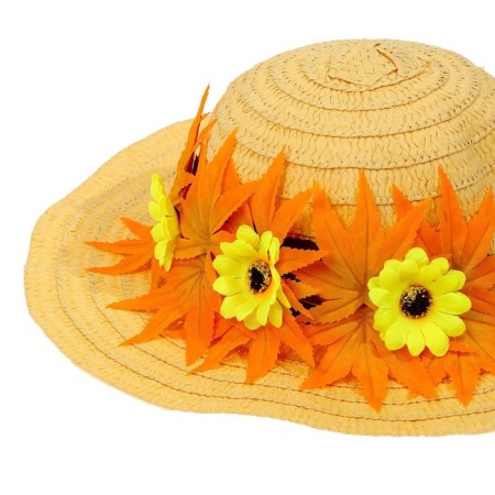 Carnival hat "Autumn bouquet", yellow, p. 52–54 cm-7