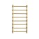 Water heated towel rail Domoterm "Stefano", P8, 8 crossbars, 400 x 800 mm, bronze