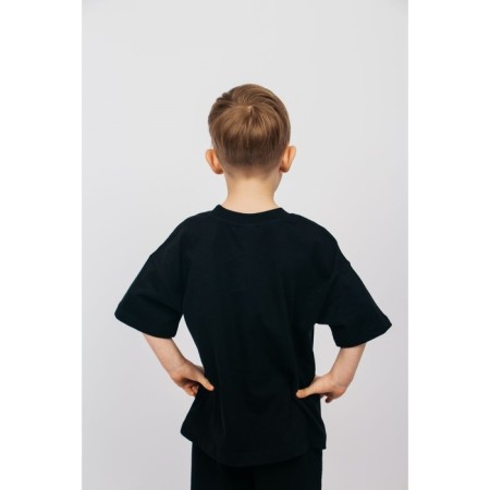 T -shirt for a boy, height 128 cm, black color-1