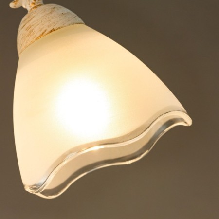 Suspended chandelier Citilux "Latur" CL413250, 36x33 cm, 5x75W, e27, white color-11
