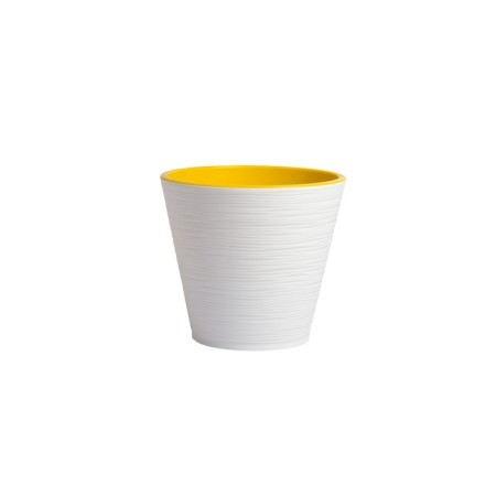 Kashpo "cone" with a tab, 3.7 l, white color