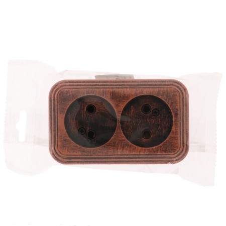 Rosette "Elect" Ra 16-237-Hm, 16 A, 250 V, double, open, without salary, black for copper-2