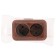 Rosette "Elect" Ra 16-237-Hm, 16 A, 250 V, double, open, without salary, black for copper