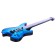 Musical guitar "Rock star", sound light, blue color