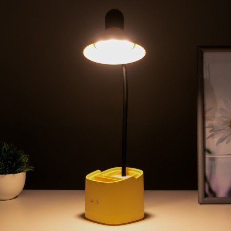 Sensory table lamp 16848/1yl LED 2W USB AKB yellow 9.5x9.5x38 cm Risalux-4