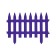 Decorative fence, 35 × 210 cm, 5 sections, plastic, lilac, Gotika, Greengo