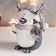 Polystone souvenir "Penguin in a scarf and cap with horns, with a gift" Mix 15.5x13x9 cm