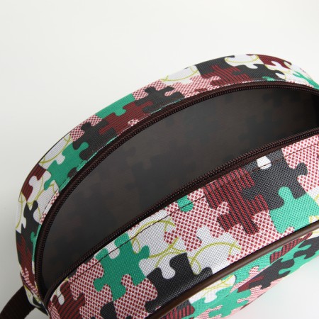 Road cosmetic bag on a zipper, with a handle, colorful color-2
