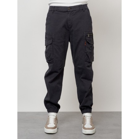 Cargo jeans men, size 48, dark gray color-2