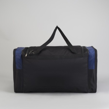Road bag with lightning, 3 outer pockets, long belt, black/blue color-2