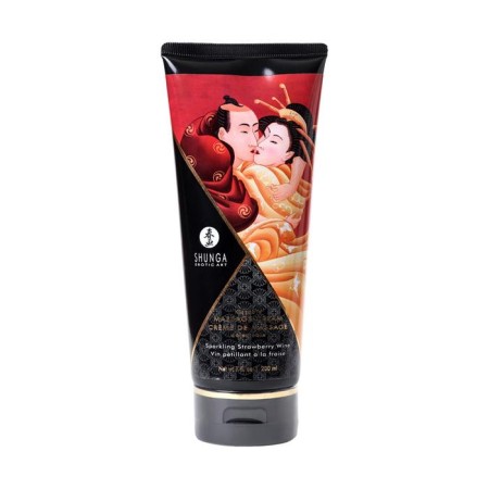SHUNGA massage cream "Strawberries and champagne", edible, 200 ml-1