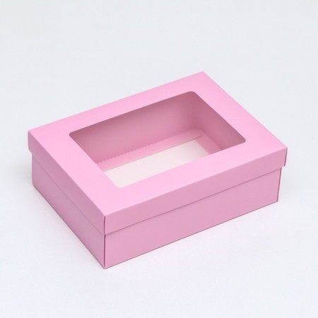 Folding box "Pink", with a window 21 x 15 x 7 cm-1