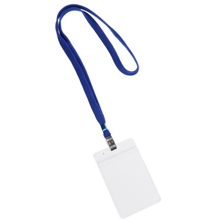 Badge vertical 62 x 91 mm, erichkrause transparent case, textile tape, mix color-4