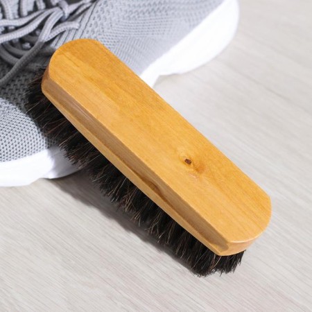 Tarry shoes brush, 14 × 4 cm, horse hair-2