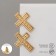 Earrings "Crosses" Relief, Color Gold