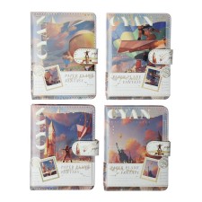 Gift notebook, A6, 96 sheets, color block, with a knife, PVC cover, 