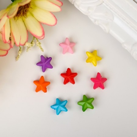 A set of beads for creativity plastic "Bright stars" set of 120 pcs 0.4x1x1 cm-1