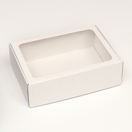 Self -charged box with a window, white, 31 x 22 x 9.5 cm set 5 pcs-1