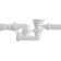 Aquant bath siphon, 1 1/2 "x 40 mm, with release and overflow, adjustable, 40x40/50 mm
