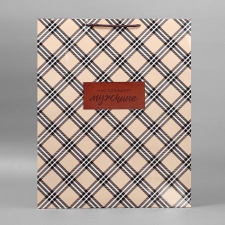 Gift laminated package, packaging, “real man”, XL, 40 x 49 x 15 cm-4