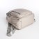 Women's backpack made of artificial leather with lightning, 6 outer pockets, beige color