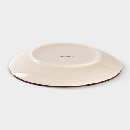 Board ceramic dessert shade "Sea World", d = 19 cm, burgundy color-2