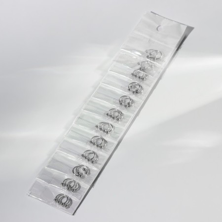 Circular in an eyebrow (piercing), ball, d = 8 mm, pair, color silver-3