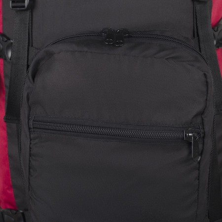 Tourist backpack, TAIF, 70 l, cord department, outer pocket, 2 side pockets, black color-4