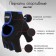 Gloves sports onlytop, p. M, black/blue color