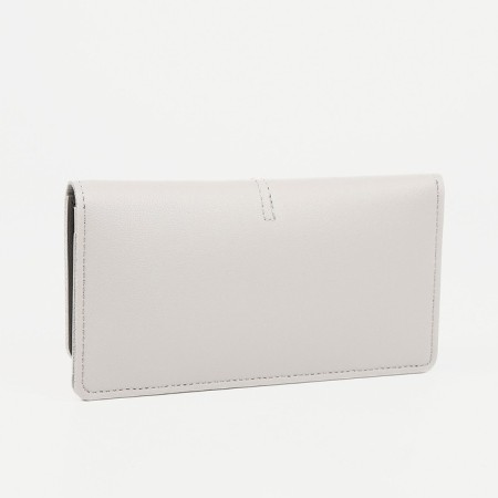 Women's wallet on the button, gray color-1