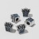 Talisman "Crown", blue color in black silver