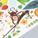 Stick plastic Interior color Rostomer "Giraffe and Monkey" 60x90 cm