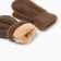 Baby mittens minku, light brown color, 18 cm
