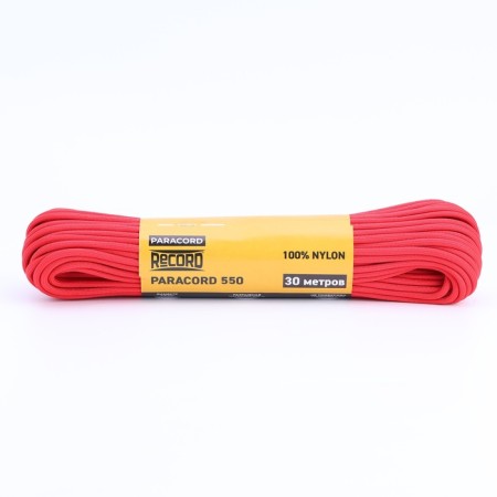 Paracord 550, nylon, red, d - 4 mm, 30 m-1
